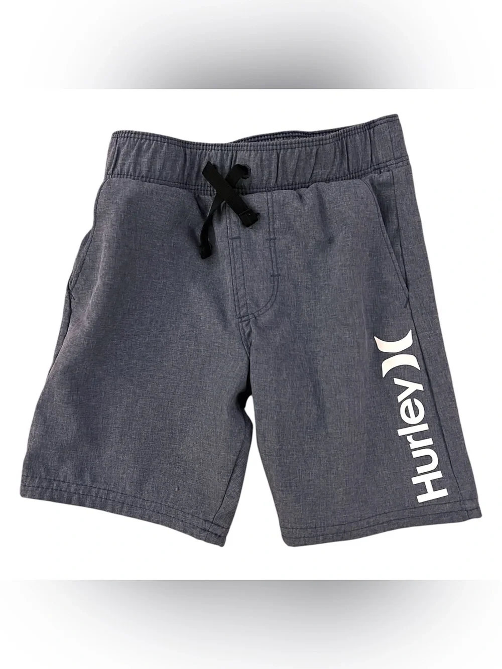 Hurley Blue Quick Dry Youth Shorts Size 4 with Drawstring Waist